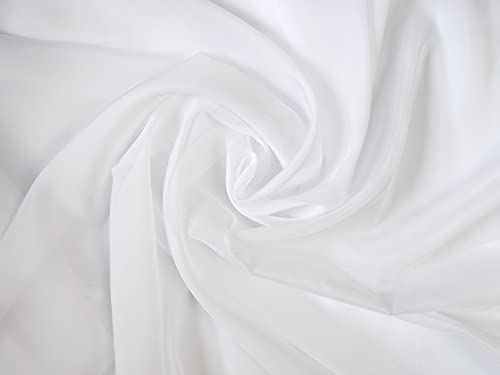 Voile Stoff Meterware am Stück 280 cm Breit (Weiß)