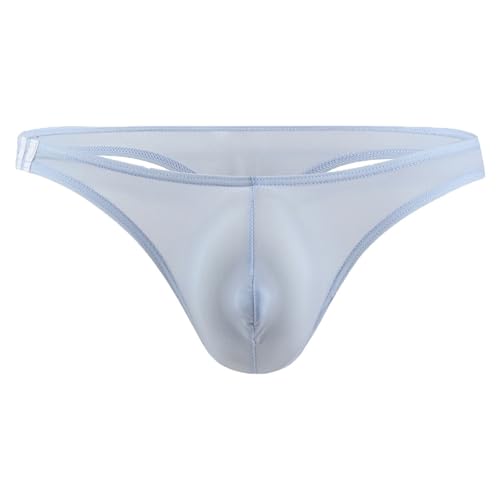 String Tanga Männer Sexy - Herren T-Rücken Eisseide Unterwäsche für Mann Thongs Sumo Slip Unterwäsche Slips Sport Unterhosen Reizwäsche T-Back Thong Briefs Weich Atmubgsaktiven Sportunterwäsche