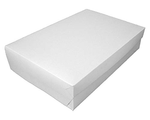 VEPATIM 50 Kuchenkarton - Tortenkarton für Rouladen Blechkuchen 30x45x10cm weiß