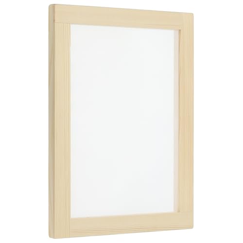 PATIKIL 9.8"x7.8" Holz-Papiersieb, Papierherstellungsrahmen Papierherstellungssieb für DIY-Papierhandwerk Trockenblumenhandwerk, Naturfarbe