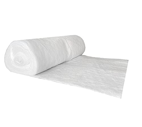 Patchworkvlies aus Baumwolle, 1,00 m breit x 2,50m lang, 100 g/m², ca. 10 mm dick, 2,5 m², (EUR 7,04/m²), kochfest, kompostierbar, Volumenvlies, Polstervlies für den Retro-Vintage-Effekt, Meterware