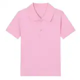 Kinder T-Shirt Baumwolle Revershemd Einfarbig Button Down Atmungsaktiv Kurze Oberteile Sommer Casual Poloshirt Kinderkleidung für Mädchen Basic Tshirt Rosa 11 Jahre
