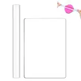 Acrylic Clay Rollers with Acrylic Sheet, Massiver Acryl Ton Roller, Tonschneider Acryl-Ton-Roller, Leicht zu Reinigen, Antihaftbeschichtung, DIY-Rollwerkzeug zum Modellieren und Formen von Ton