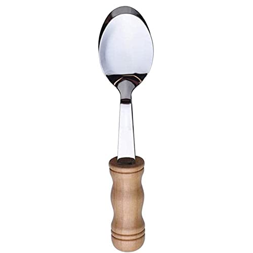 1 x Musik-Löffel, Instrument mit Holzgriff, multifunktionales Percussion-Instrument, Metall, Schlag-Löffel, Irish
