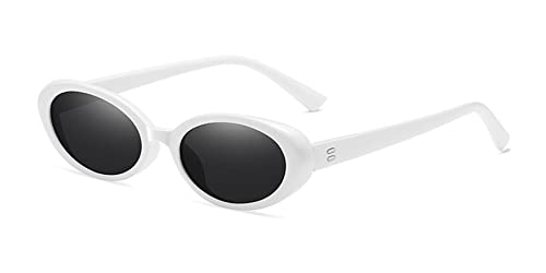 LHSDMOAT Trendige ovale Sonnenbrille für Damen, Vintage-Cat-Eye-Sonnenbrille, modische UV400 Schutz Katzenaugen Sonnenbrille für Einkaufsfotos