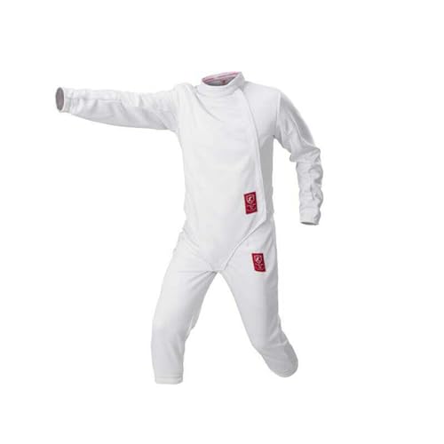 RJPzidK Fechtanzug 3-teiliges Sets 350N Anti-Dorn-Stoff Fechttrainingskleidung Fechttrainingsanzug (Hose/Jacke/Weste) für Rechtshändige Fechter(52#)