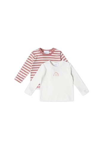 Stellou & friends Langarmshirt 2er Set Unisex I Hochwertige Baby-Kleidung aus 100% Bio Baumwolle I Gr. 86-92- Rosa