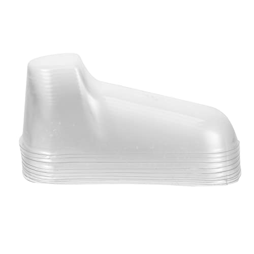 Mipcase 10Pcs Klare Plastikbaby Füße Display Schuhbäume Babyschuhe Transparente Toddle Füße Modelle Baby Socken Schuhschulenschuhe Stütze Stand Halter