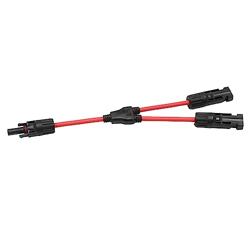 TAPMING 4 Stück Y Kabel Solar Solarmodul-Verbinder 30 cm Mit 1 Schlüssel Steckverbinder φ4 mm Sicherheitsstufe 2. Klasse Photovoltaik Steckverbinder