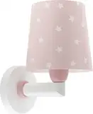 Dalber kinder Wandlampe, Kinderlampe Wandleuchte kinderzimmer Wolken Star Light Sterne Rosa, 82219S, E27