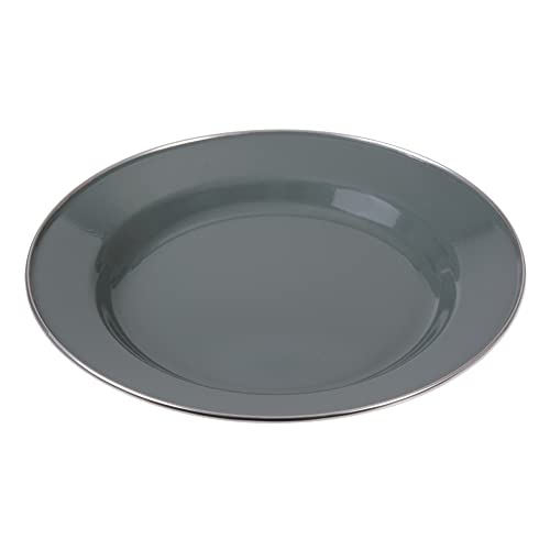 GRÄWE Camping Teller (Ø 26 cm), Emaille, Grau
