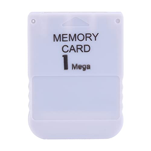 Akozon 1MB Speicherkarte für PS, Memory Card Key Game One PS1 Ps1 Kompatibel mit Allen Spielen Weiß