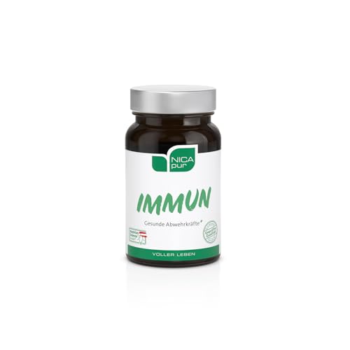 nicapur® Immun I zur Unterstützung des IMMUNSYSTEMS | Für leistungsfähige ABWEHRKRÄFTE | Mit 5-fach IMMUN-Formel | 30 Kapseln