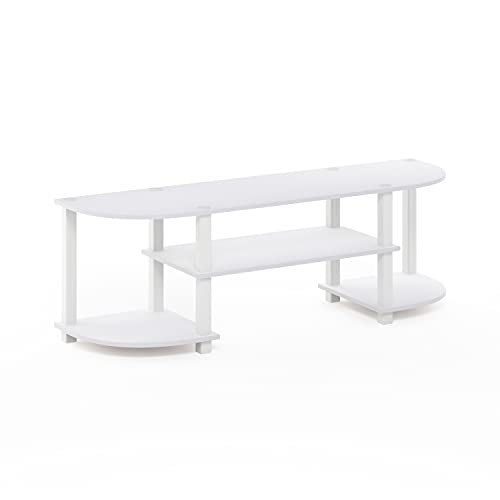 Furinno Turn-S-Tube Breit TV-Unterhaltungszentrum, Weiß