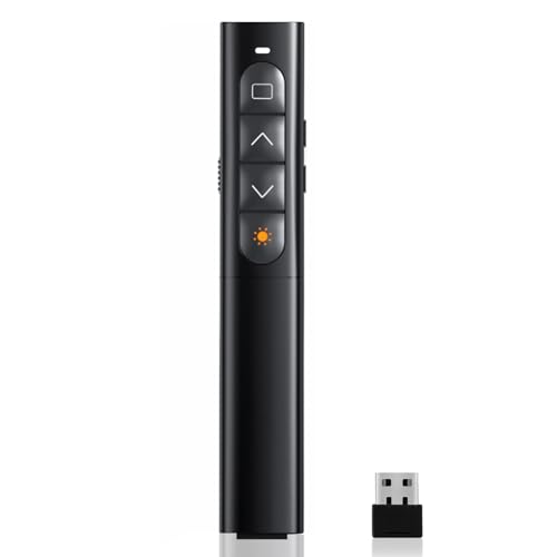 NXPUXP Presentation Clicker,Powerpoint-Fernbedienung,Kabellose 2.4 GHz Powerpoint Fernbedienung,Kabelloser Presenter Geeignet für Lehrer,Büros,Besprechungen,Berichte