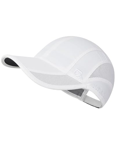 GADIEMKENSD Quick Dry Sports Hat UPF50+ Lightweight Breathable Soft Outdoor Running Cap Women Baseball Caps (Pure White, M/L)