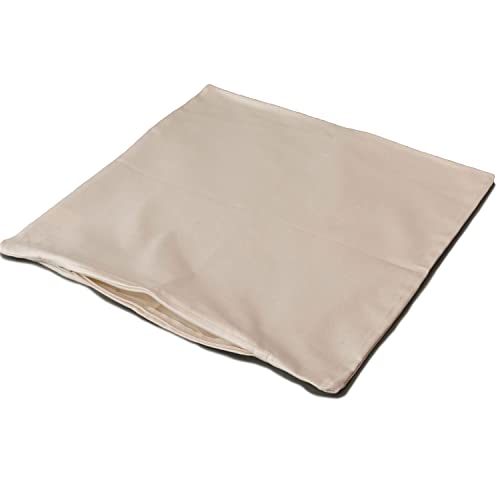 GIRAFFENLAND Köper Inlett 40x40cm, mit Reißverschluss. 100% Baumwolle rohweiß - ungefärbt und ungebleicht - zum selber Befüllen, z.B. Sofakissen. (Leere Kissenhülle 40x40)