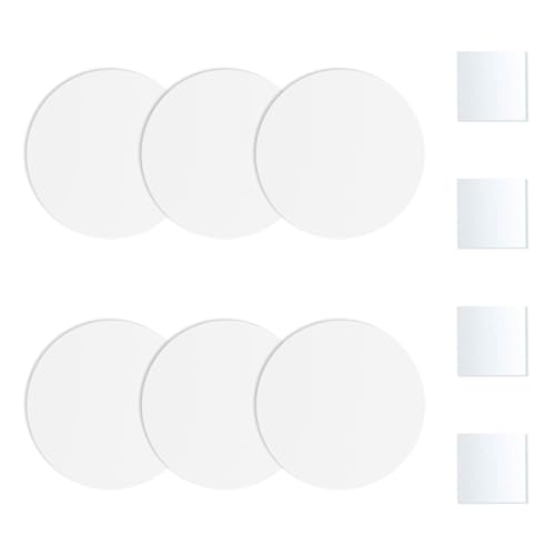 UFURMATE Wandloch-Abdeckplatte, 6 Stück, PVC-Kunststoff, Deckenabdeckung, blanko, rund, dekoratives Wandplatten-Reparatur-Set für Boden, Decke und Wand (17,8 cm)
