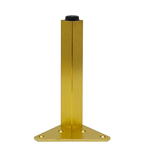 Cfty MöbelbeineVerstellbare Beine für Möbel, Metall, Schwarz, Gold, Couchtisch, Sofa, Bett, Stuhl, Fernseher, Badezimmerschrank, Ersatzfußbefestigung (4 Stück)