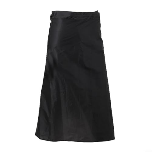 snowchecking Schneehose Lätzchen Nylon Regenrock, ultraleichter Regenrock, wasserdichte Kilt-Hose mit Aufbewahrungstasche, 59,9–99,8 cm Taille, für Radfahren, Camping, Wandern, Bodentuch (schwarz)
