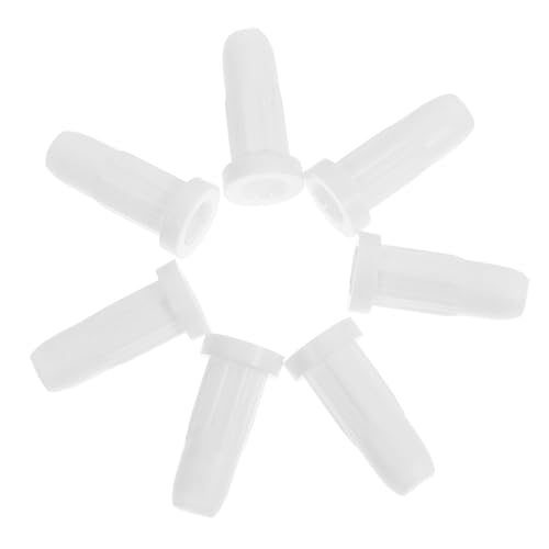 TOPPERFUN 20st Gummimanschette Für Stangenrolle Krippenschutzbezüge Rollenschutz Für Kinderbettrollen Krippenfußabdeckungen Beinschalen Für Kinderbetten Krippenrollenabdeckungen Weiß Plastik