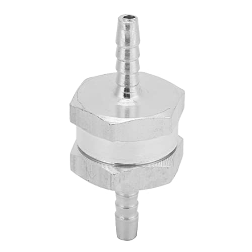 Kraftstoff Rückschlagventil Benzin, 4mm Kraftstoff Umkehrventil, Aluminium Kraftstoff Rückschlagventil Auto Vergaser für Benzin Dieselöl Pflanzenöl Wasser