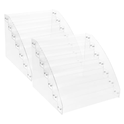 AOKWAWALIY 2 Stück Acryl Ausstellungsständer Miniatur Farbregal Acryl Farbhalter Acryl Farb Organizer Und Aufbewahrung Farbständer Acryl Farb Aufbewahrungs Organizer Farb