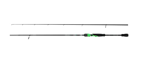 Mitchell TRAXX MX5 Angelruten, vielseitiges Sortiment an Ruten zum Spinnen, Jiggen, Dropshot und Casting, schnelle und empfindliche M30 Carbon Rohlinge, Seaguide XOG Guides, Schwarz/Neongrün, 2,1 m,