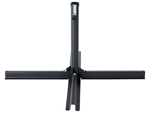 Beliani Sonnenschirmständer Stahl schwarz 100x100cm Kreuzfuß Vicchio