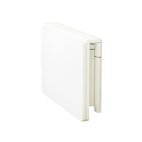 Gdmokle Wandklapptisch Aus Massivholz, Klapptisch Wandtisch, Platzsparender Schwimmender Schreibtisch Küchentisch Kindermöbel Laptoptisch Esstisch (Weiß-80x50x33cm)