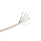 VoltShine RJ11 Kabel 4C 100 m, Beige, ideal für Telefonverbindung und Datenübertragung in Telefonanlagen und Internetdiensten.