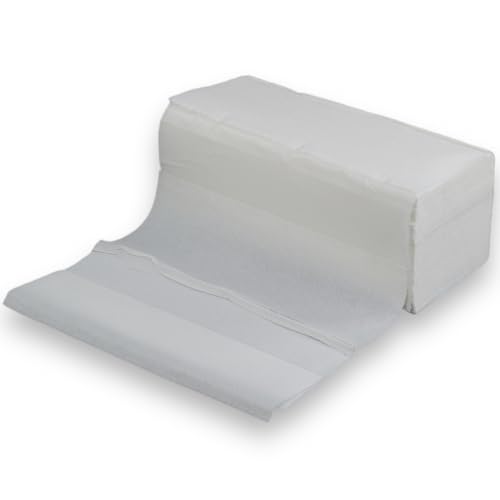 4000 Blatt Papierhandtücher Premium Falthandtuch Weiß Hochweiß 2-Lagig 25 x 23 cm ZZ-Falz
