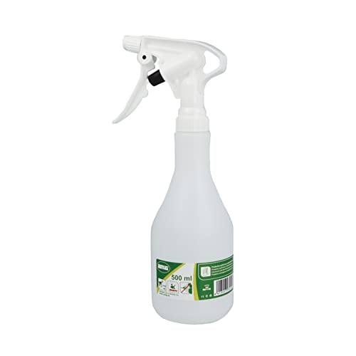 Amig Sprühflasche für chemische Produkte, 0,5 l, komplett dicht, mit schwenkbarem Kopf und Federn aus rostfreiem Edelstahl Aisi 316, Weiß, 0