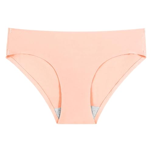 Unterhosen Damen Baumwolle Unterwäsche Slip niedriger Taille, dünner, einfarbiger Slip für täglichen Komfort Unterwäsche Herren Klein Rot (RD1, L)