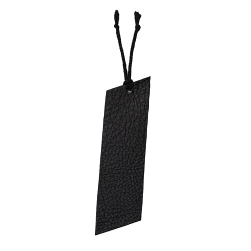 Nachhaltiges Leder Lesezeichen in Schwarz - Einzigartiges Design trifft auf Abfallvermeidung - Bookmarks & Beyond - Too good to go Series