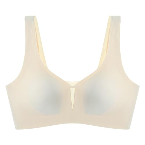 BH Damen, Sport BH Damen Weich Bequem Bras Leichte Atmungsaktive Unterwäsche Ohne Bügel BH Passform Stretch Bügelloser Haut Freundlich Bralette Elegant Klassische Bustier
