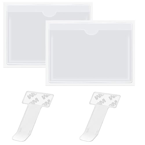Boutihao 4 Stück Parkscheinhalter Clip, Transparent Auto Windschutzscheibe Ticket Halter, Selbstklebend Parkausweis Halterung für Auto, Selbstklebend Tickets Clips für Parkschein
