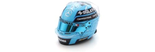 F1 TEAM GEORGE RUSSELL ABU DHABI Special Edition Mini Helm 1:5 Spark Modell 2024 Blau