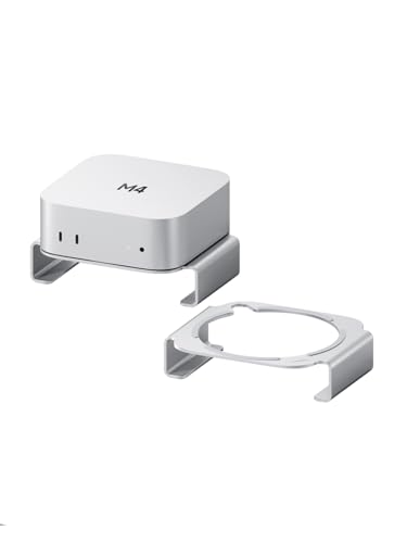 Hagibis Mac Mini M4 Ständer Aluminiumlegierung Halterung für Mac Mini M4/M4 Pro 2024 Belüftung Wärmeableitung Kühlung Desktop-Halterung Zubehör (MMS03)