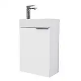 Planetmöbel Waschtisch mit Unterschrank 40 cm Waschbecken Bad Gäste WC, weiß
