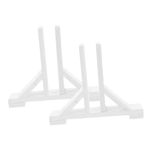 SEWOART 2St Zäune fence laufställe Zaunhersteller Gartenzaunbasis Raumteilerhalterung Zahnspange Bausatz Zaunzubehör Zaunteile aus Holz der Zaun Holzzaun Holzfüße kleiner Zaun Suite Weiß