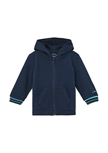 s.Oliver Junior Baby Boys 2130739 Sweatjacke mit Kapuze, blau 5952, 68