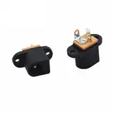 10PCS DC017 DC-017 DC Female Power Socket 5.5mm*2.1mm With Ear Screw Hole 5.5 * 2.1MM DC Socket Adapter Connector Jack