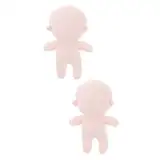 KALLORY 2St Körperpuppe Kinder Puppen kinderpuppe Puppenbastelidee Puppenwerkstatt Puppenbasteln Spielzeug Unfertige DIY-Puppe Kinder verkleiden Sich Puppe tragbares Puppenmodell Plüsch