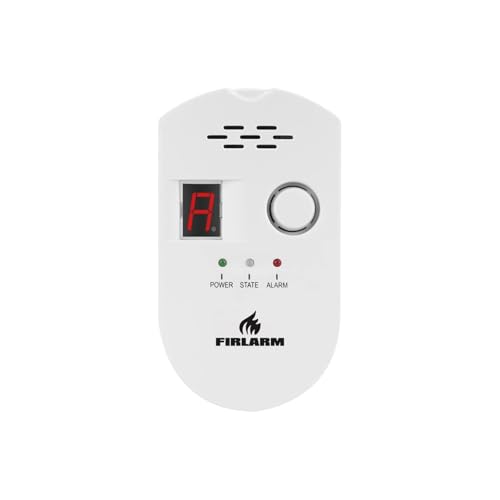 Firlarm - Gasmelder für den Haushalt stadtgas, Methan Propan Butan Erdgas Flüssiggas Stadtgas Alarm, Brennbaren Gas Warnmelder, Plug-in