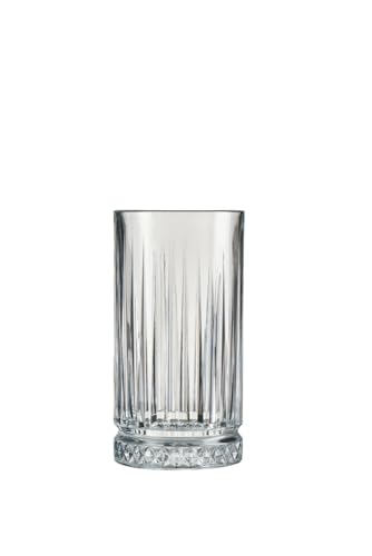 Pasabahce Elysia Highball-Gläser – 435 ml – 4 Stück – Wassergläser, spülmaschinenfeste Glaswaren, Trinkglasbecher für Trinkwasser, Saft