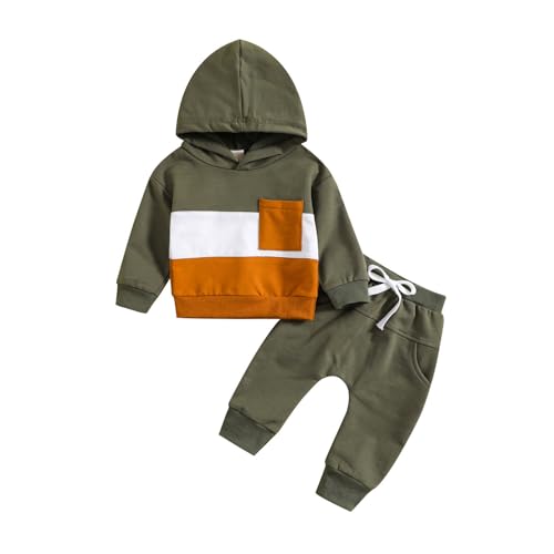 Generisch Kinder Anzug Set Junge Bekleidungssets Jungen Shorts und Blusen Sets Langarm Top Hemd + Hose 2-TLG Oberteil mit Tasche Kinderanzüge Lässig Kinder Kleidung Zweiteiliges für 2-8 Jahre