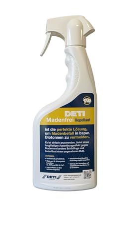 DETI Madenfrei Repellant 750 ml - Spray gegen Madenbefall in der Biotonne, mit Frischeduft & Langzeitwirkung
