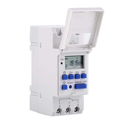 zeitschaltuhr hutschiene analog, Digitale Zeitschaltuhr, Industrieller Automatisierungs Timer, digitaler Multifunktions Timer LCD Anzeige Wöchentlich programmierbare elektronische Relaiszeit 16 EIN un