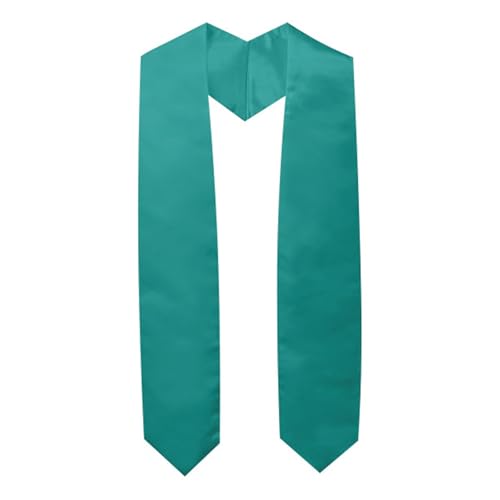 Abschlussstolen, Schal, Wickeltuch für akademische Kleidung, stilvolles Accessoire, elegante Schärpe für alle Jahreszeiten, zur Graduation (Green, One Size)